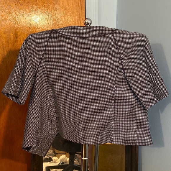 LOFT | Crop Checkered Pattern Blazer/Jacket - Picture 2 of 4